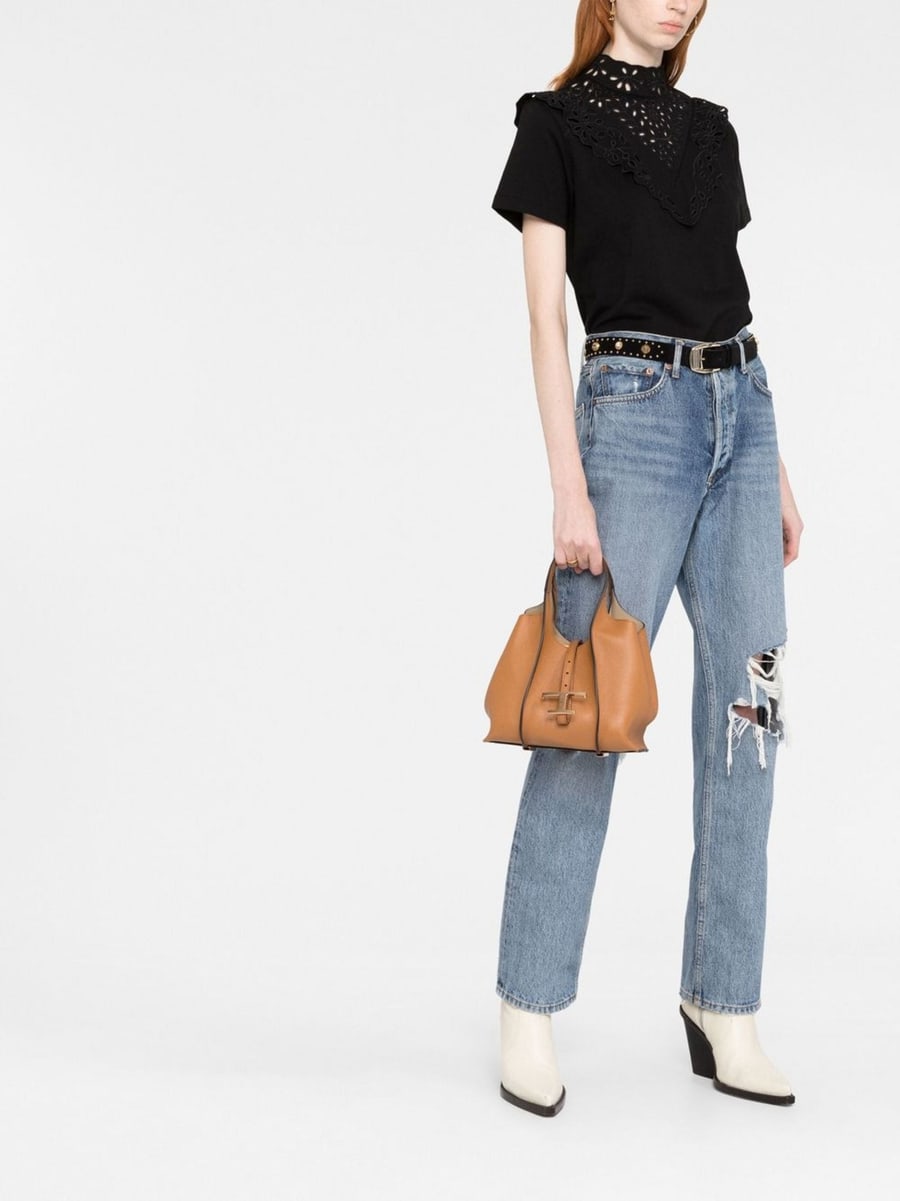Tod's Tod's Timeless Logo-plaque Tote Bag, view 2
