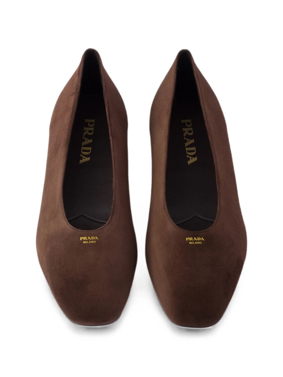 Prada Prada Suede Ballerinas, view 5