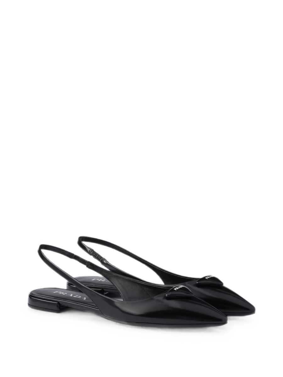 Prada Prada Pointed-toe Slingback Ballet Flats, view 2