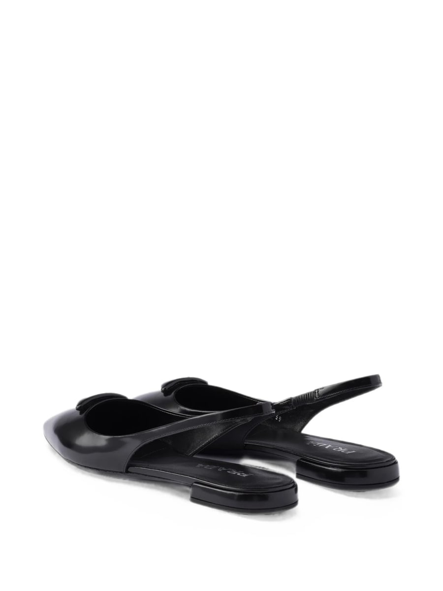 Prada Prada Pointed-toe Slingback Ballet Flats, view 3