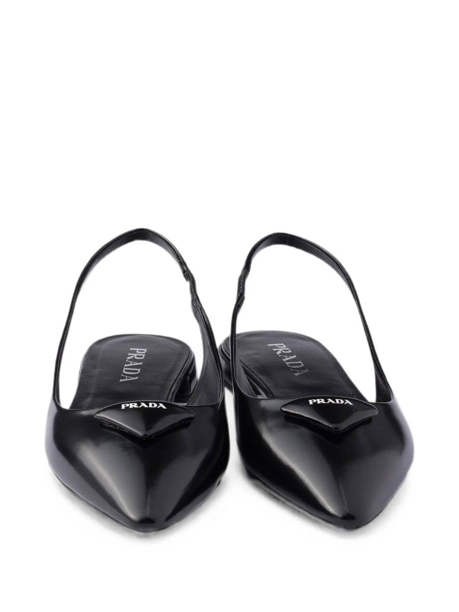 Prada Prada Pointed-toe Slingback Ballet Flats, view 4
