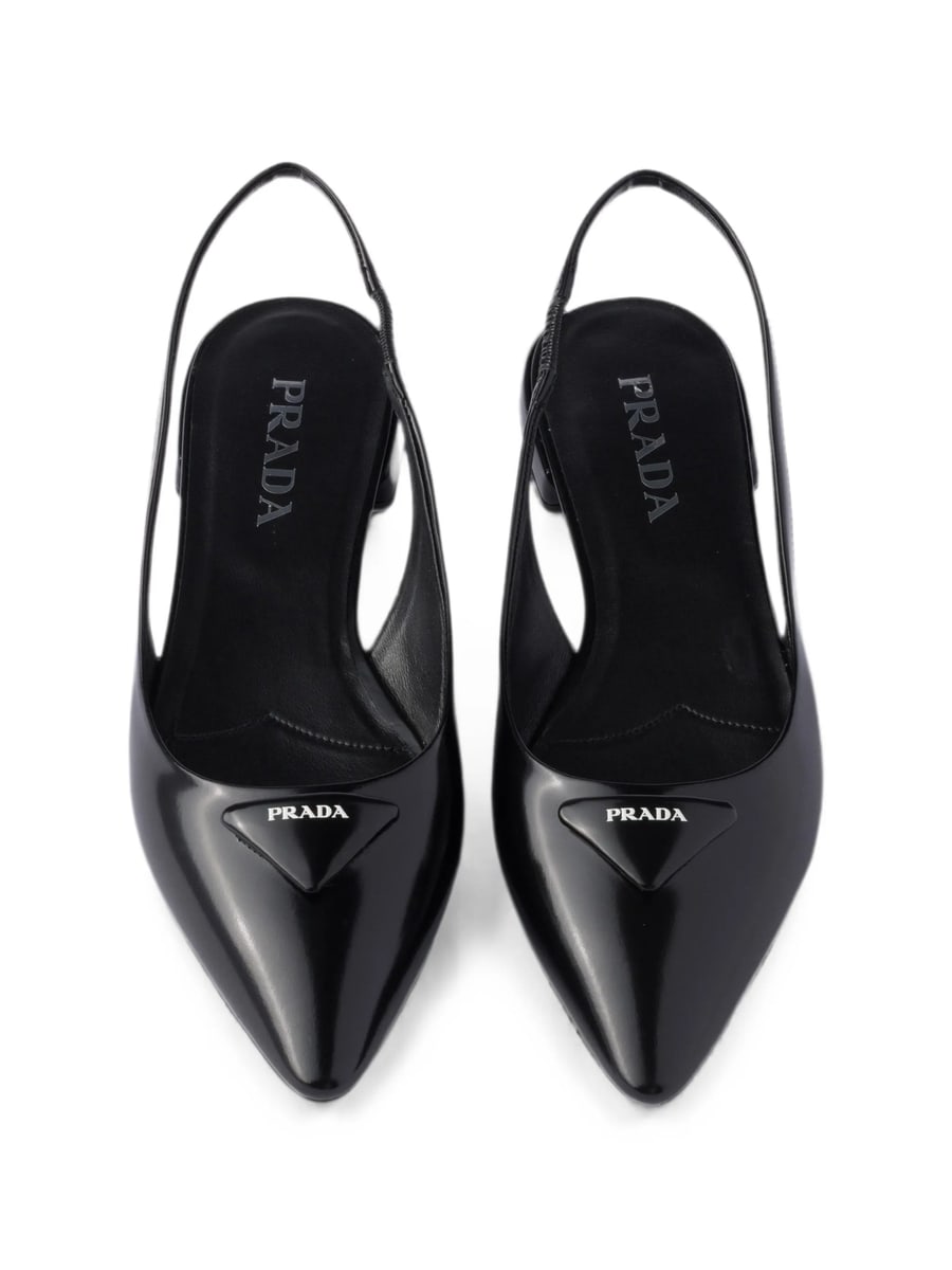 Prada Prada Pointed-toe Slingback Ballet Flats, view 6