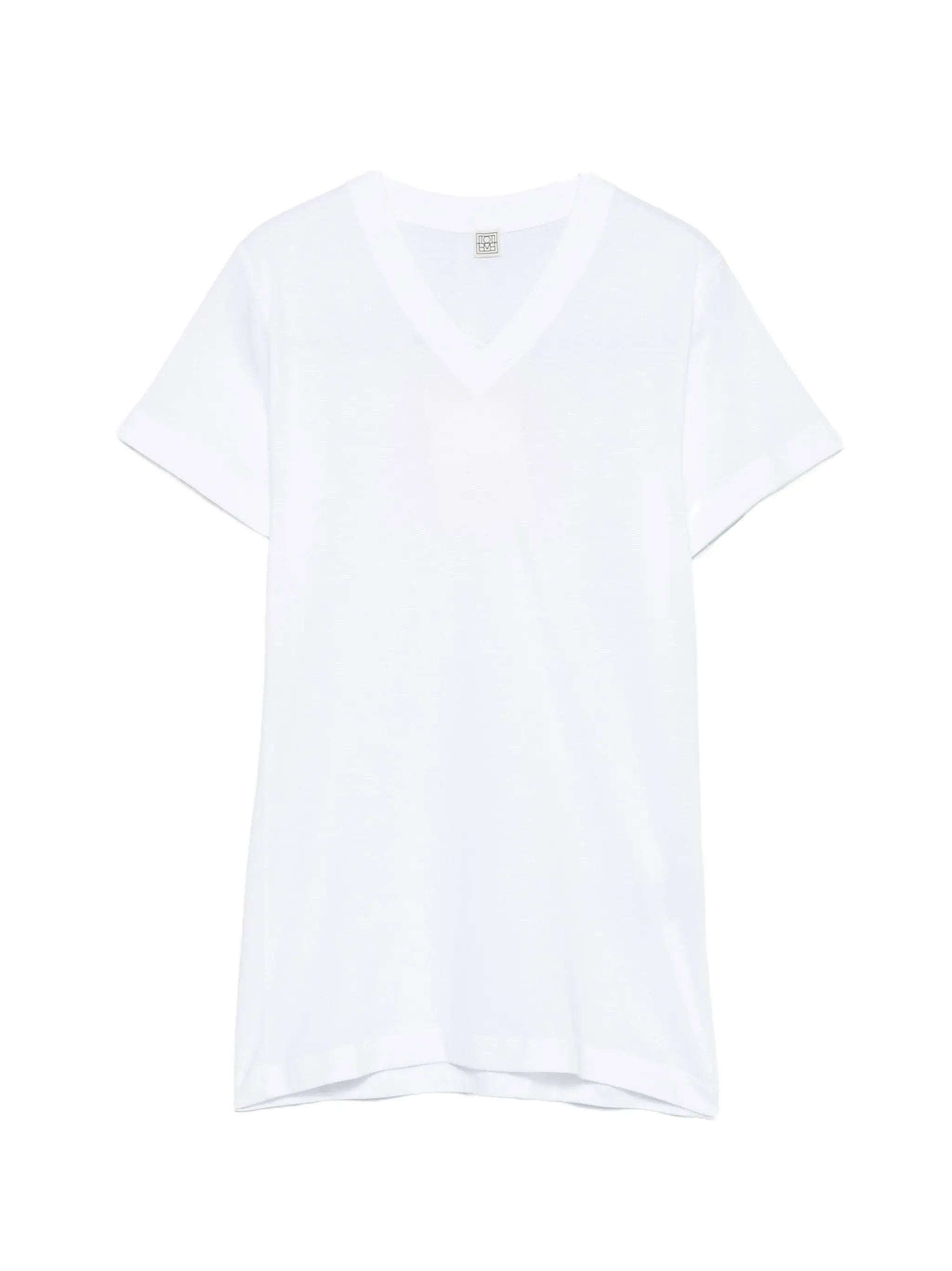 Toteme Toteme Wide-ribbed V-neck T-shirt