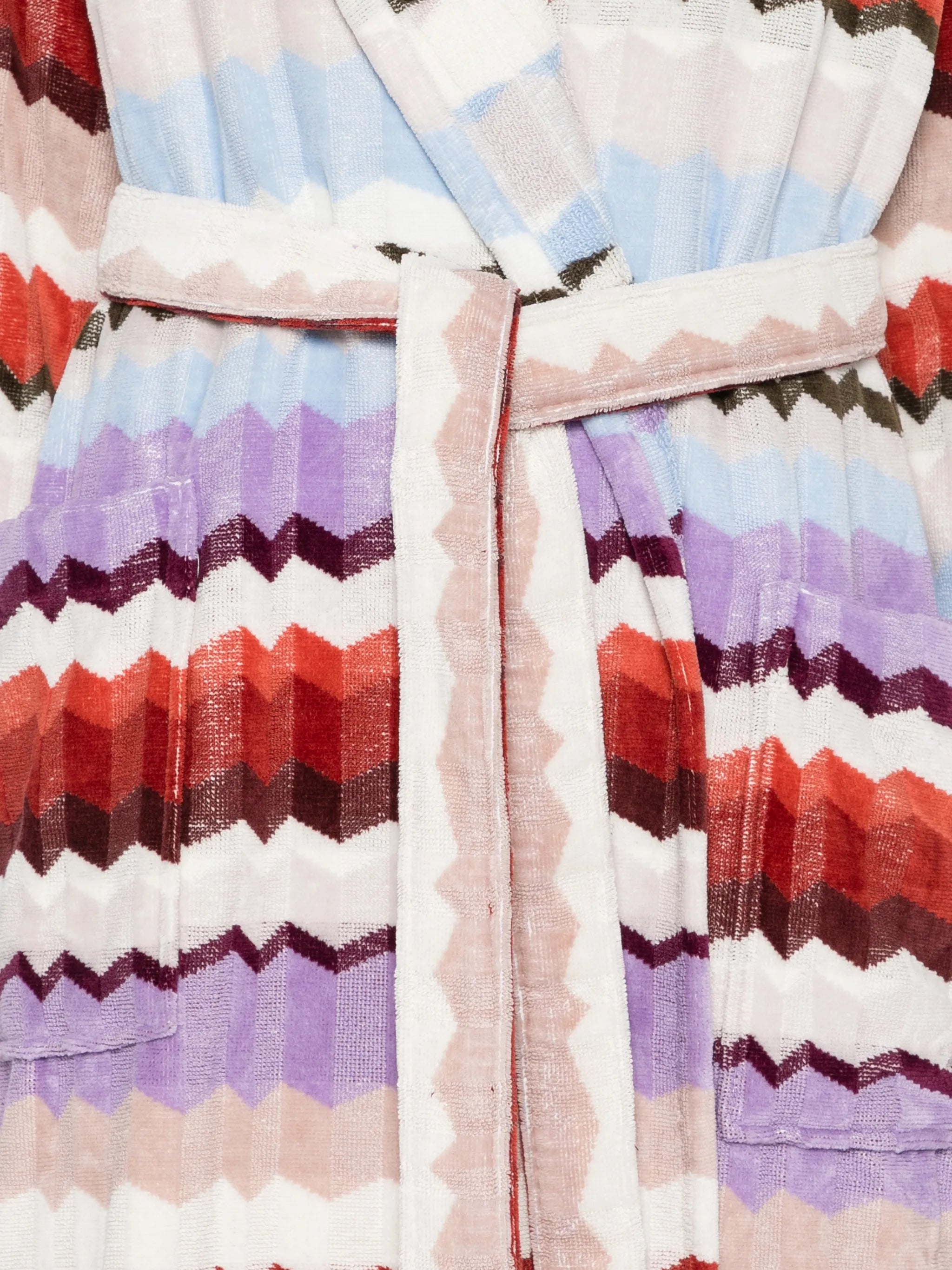 Missoni Home Missoni Home Zigzag-pattern Hooded Cotton Bathrobe, view 2