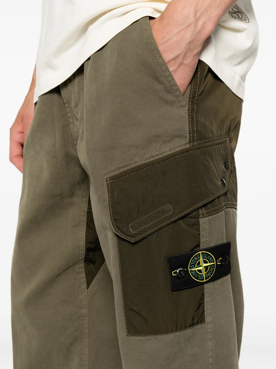 Stone Island Stone Island Logo-patch Cotton Cargo Pants, view 4