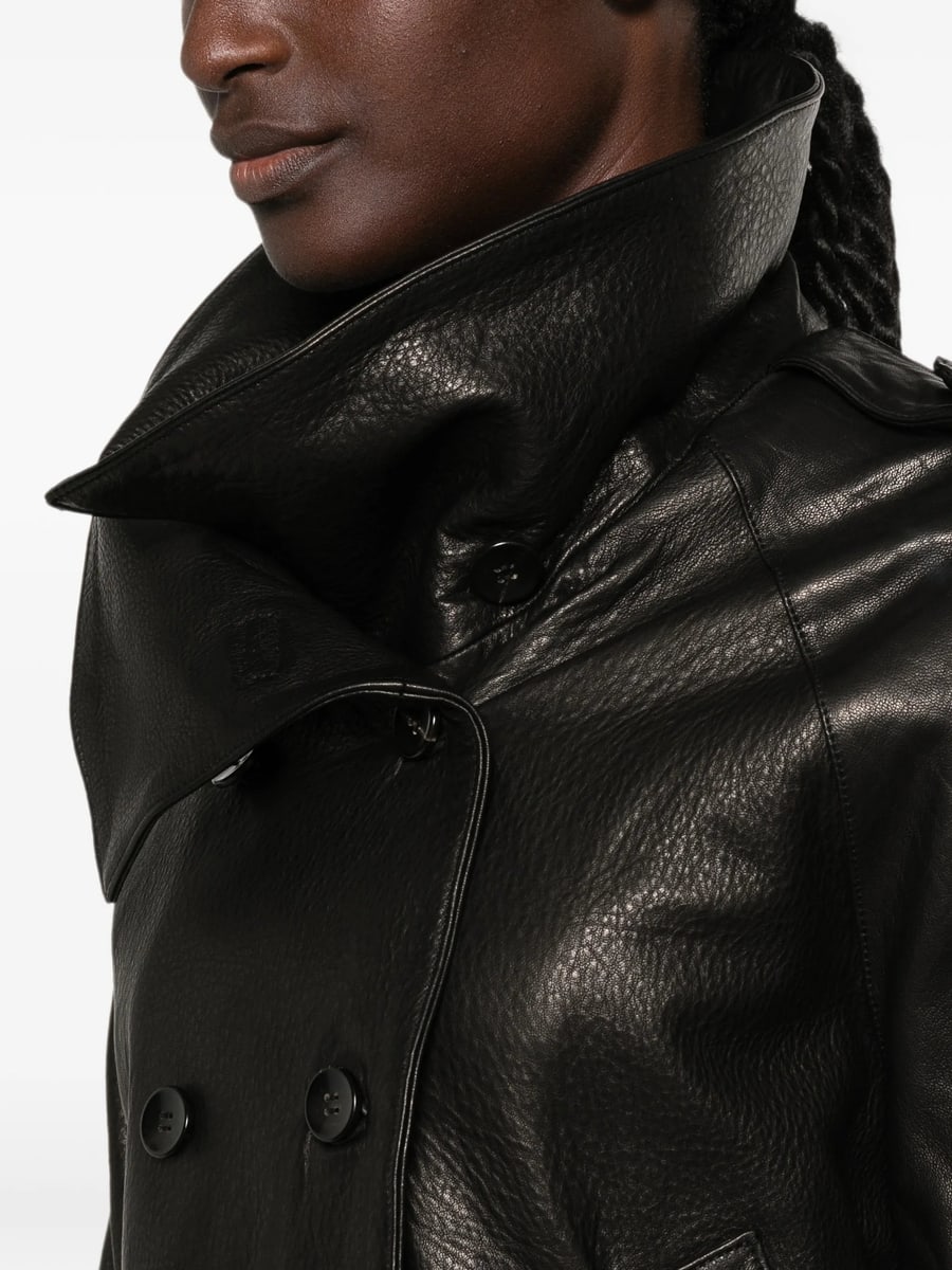 Giorgio Brato Giorgio Brato Double-breasted Leather Jacket, view 4