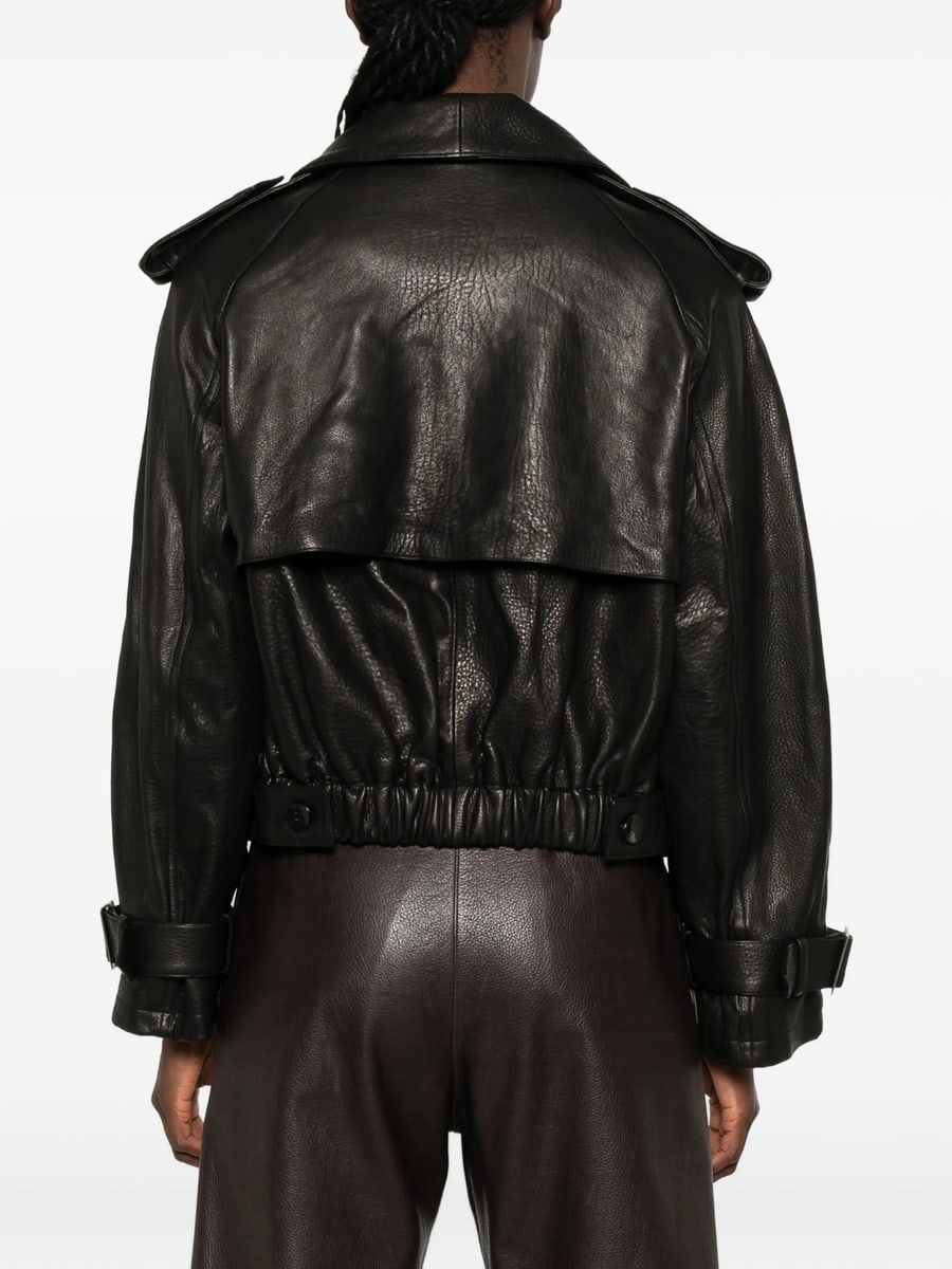 Giorgio Brato Giorgio Brato Double-breasted Leather Jacket, view 5