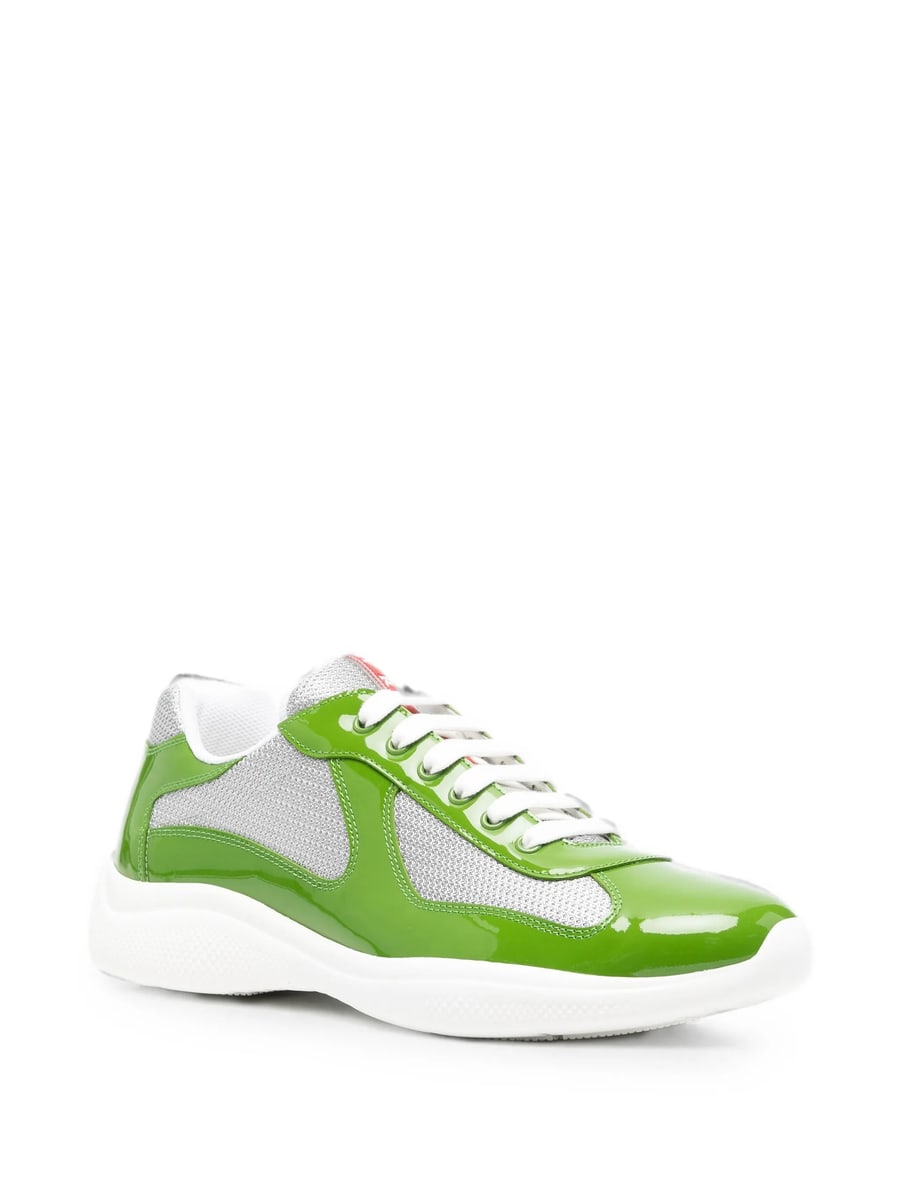 Prada Prada Patent-leather Sneakers, view 3