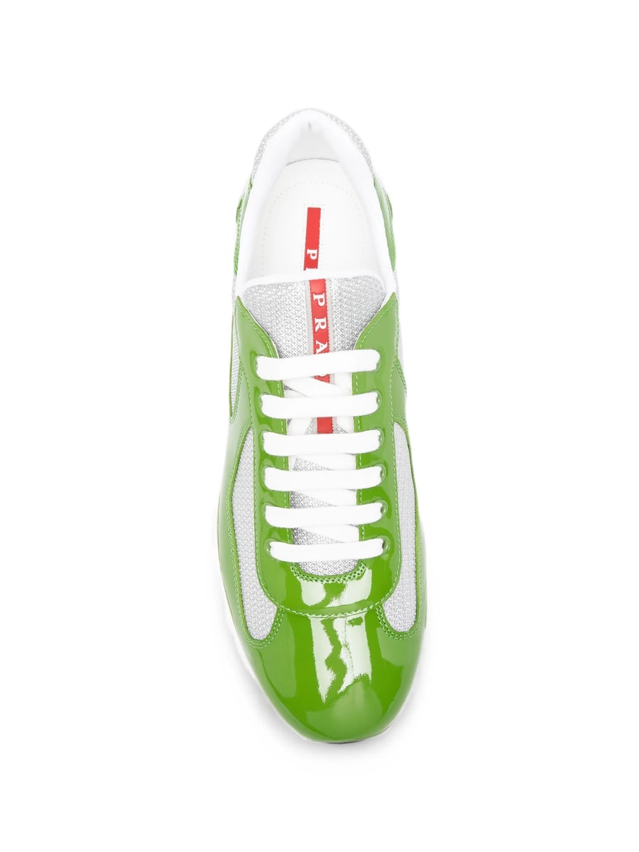 Prada Prada Patent-leather Sneakers, view 4