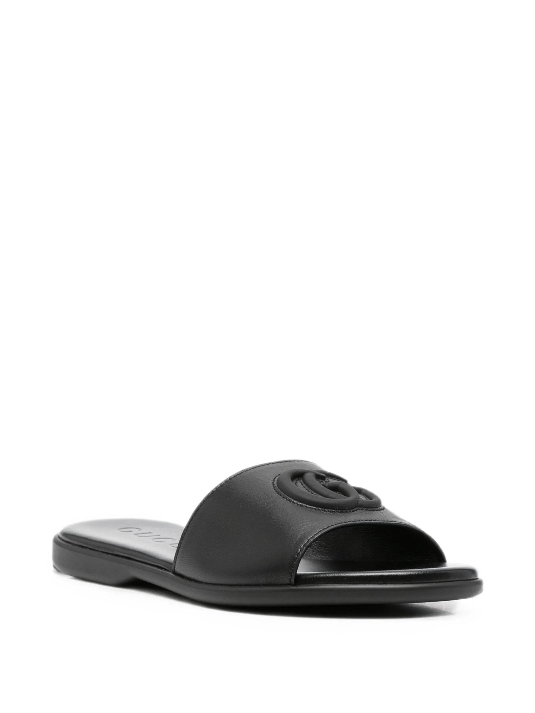 Gucci Gucci Double-G Leather Sandals, view 2