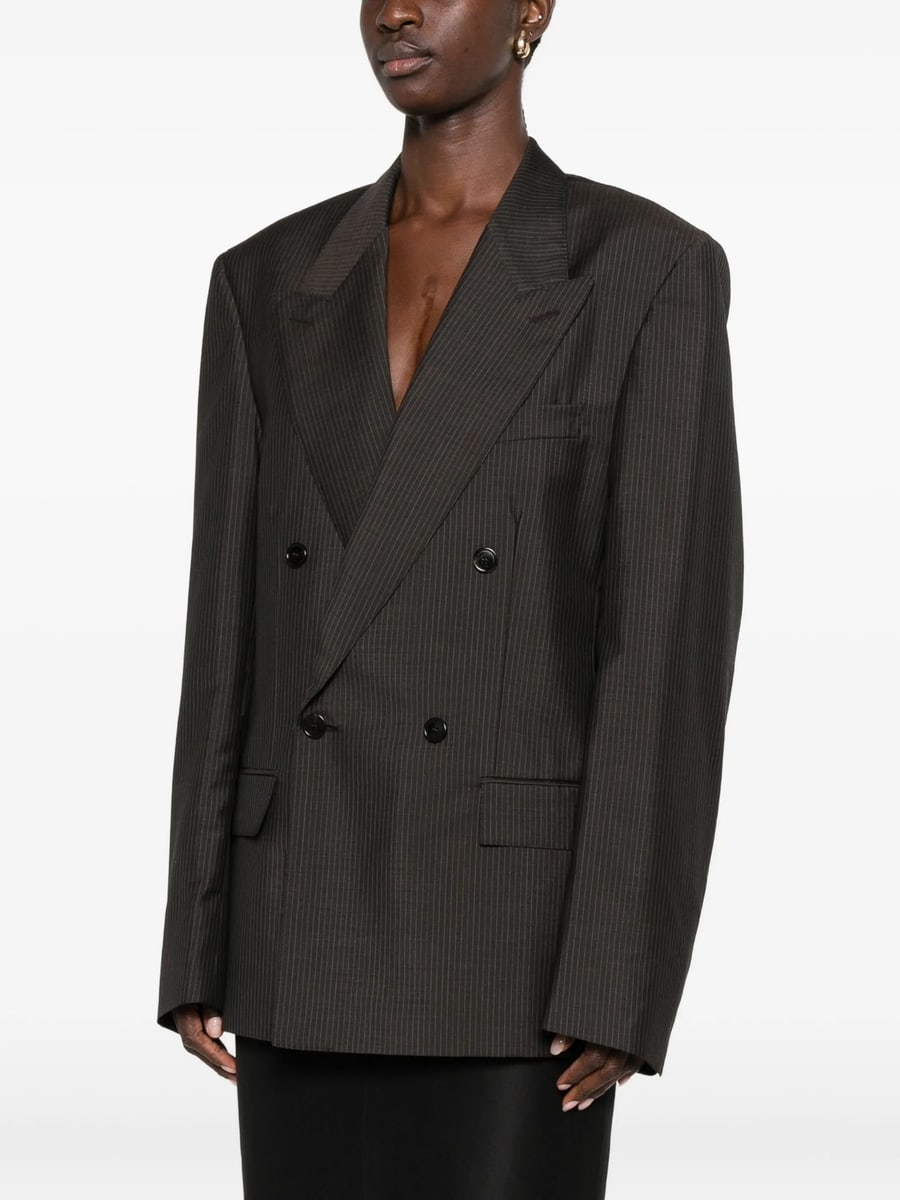 Gucci Gucci Pinstriped Double-breasted Jacket, view 5