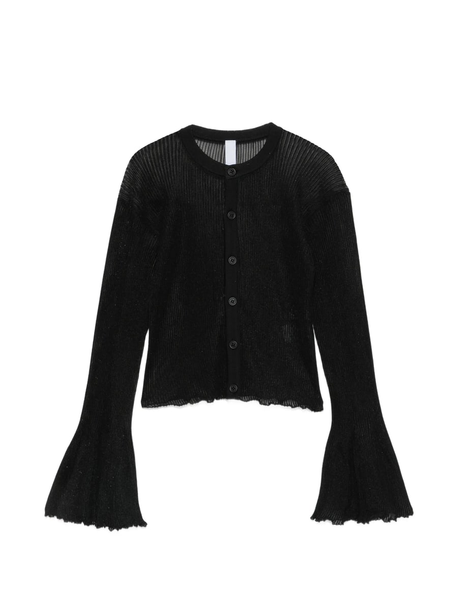 Cfcl Cfcl Hypha Lucent Glitter Flared-sleeve Cardigan
