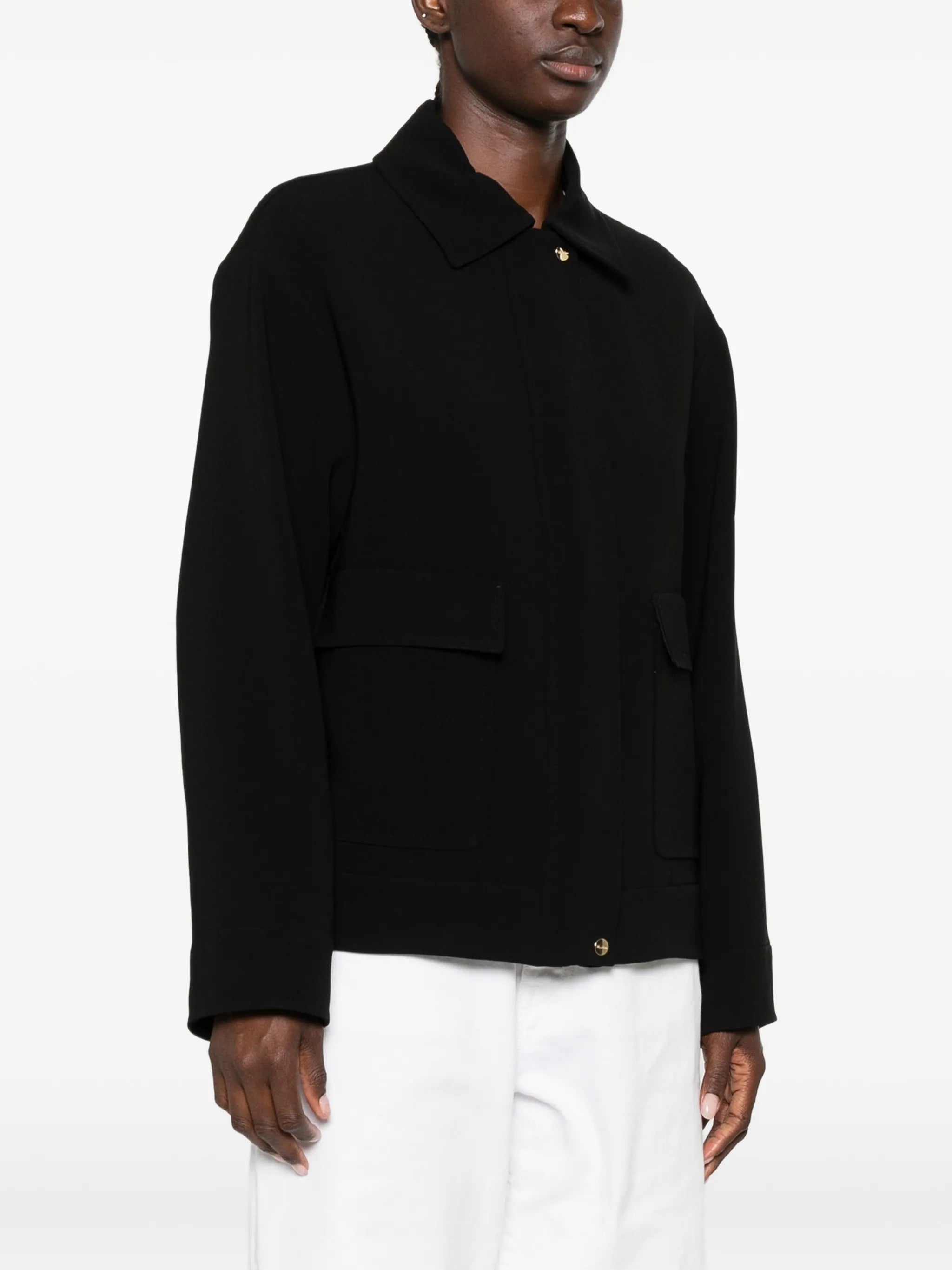 Max Mara Studio Max Mara Studio Flap-pocket Zip-up Jacket, view 2