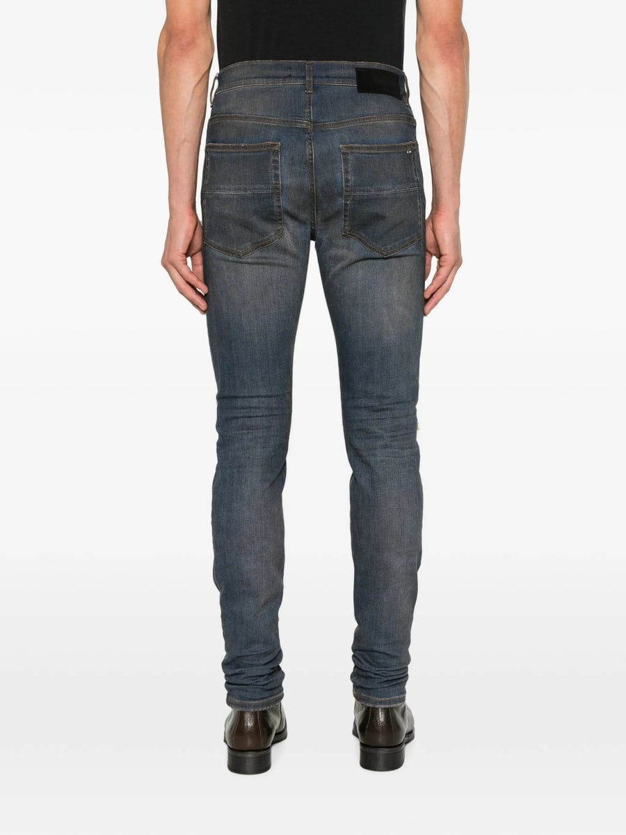 Amiri Amiri Ultrasuede MX1 Distressed Slim-fit Jeans, view 5