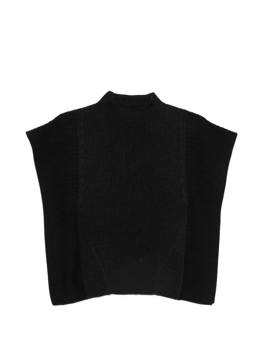Cfcl Cfcl Portrait Ruffled-sleeves Ribbed Top