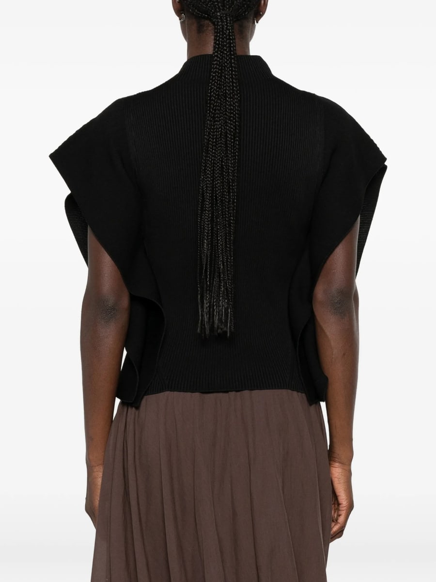 Cfcl Cfcl Portrait Ruffled-sleeves Ribbed Top, view 5