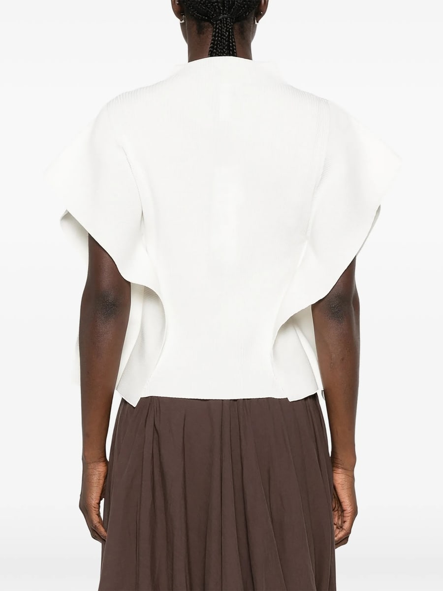 Cfcl Cfcl Portrait Ruffled-sleeve Ribbed Top, view 5
