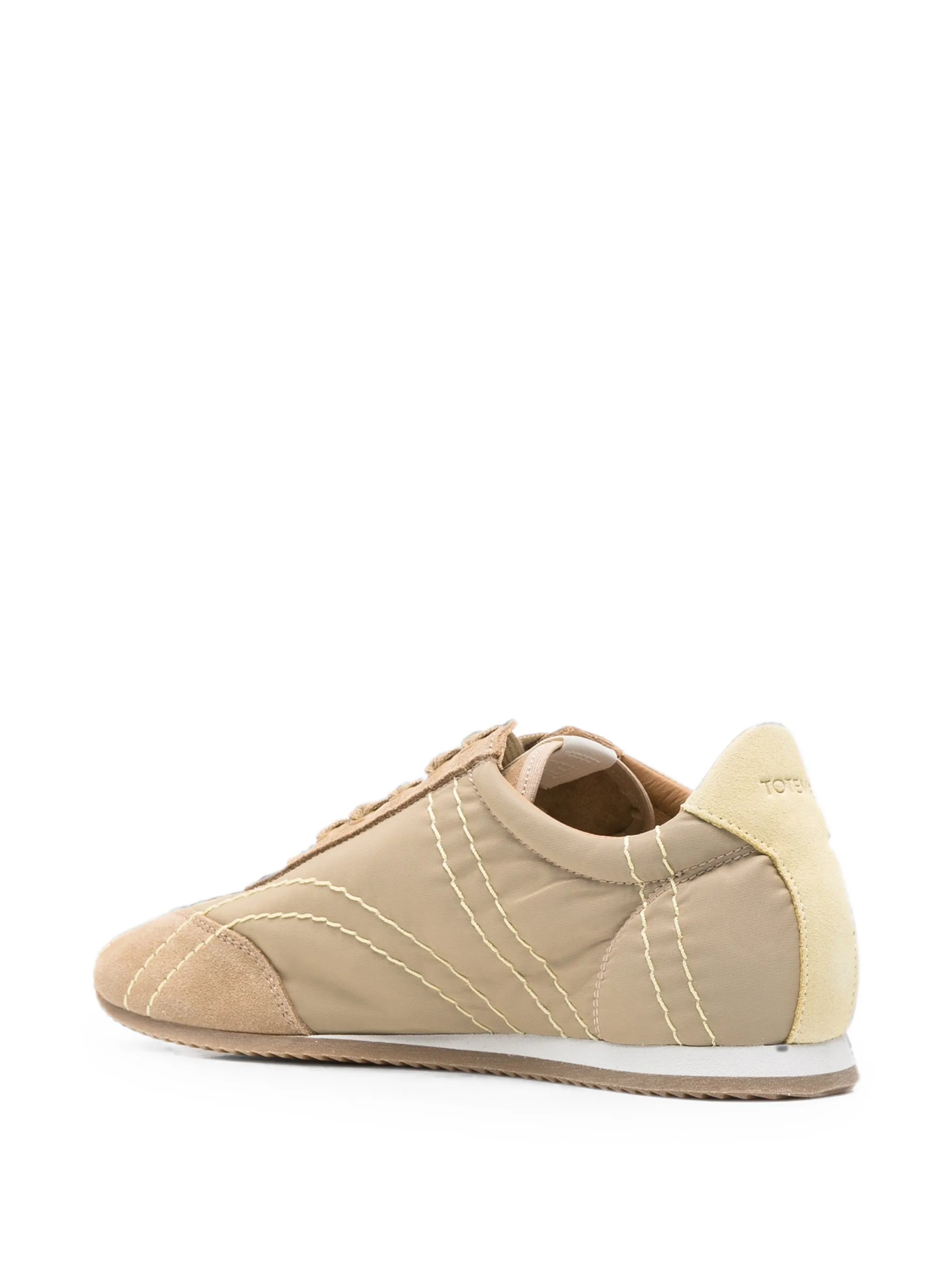 Toteme Toteme Contrast-stitch Panelled Sneakers, view 2