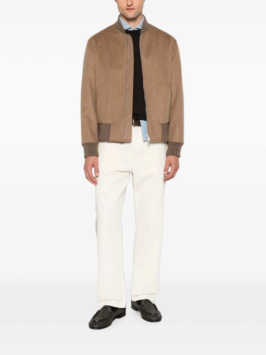 Lardini Lardini Ribbed-trim Zip-fastening Jacket, view 3