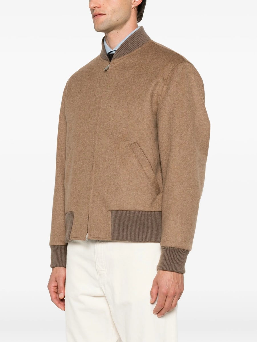 Lardini Lardini Ribbed-trim Zip-fastening Jacket, view 4