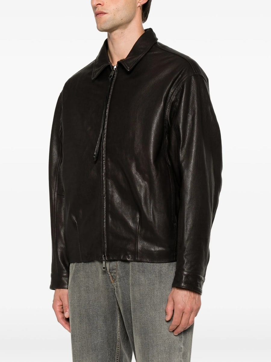 Giorgio Brato Giorgio Brato Grained-leather Jacket, view 4
