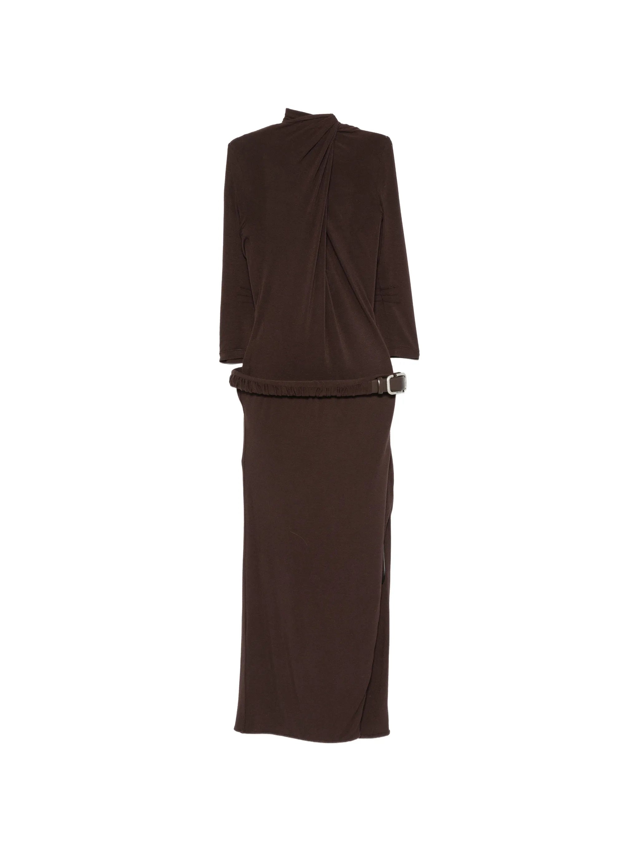 The Attico The Attico Belted Open-back Maxi Dress