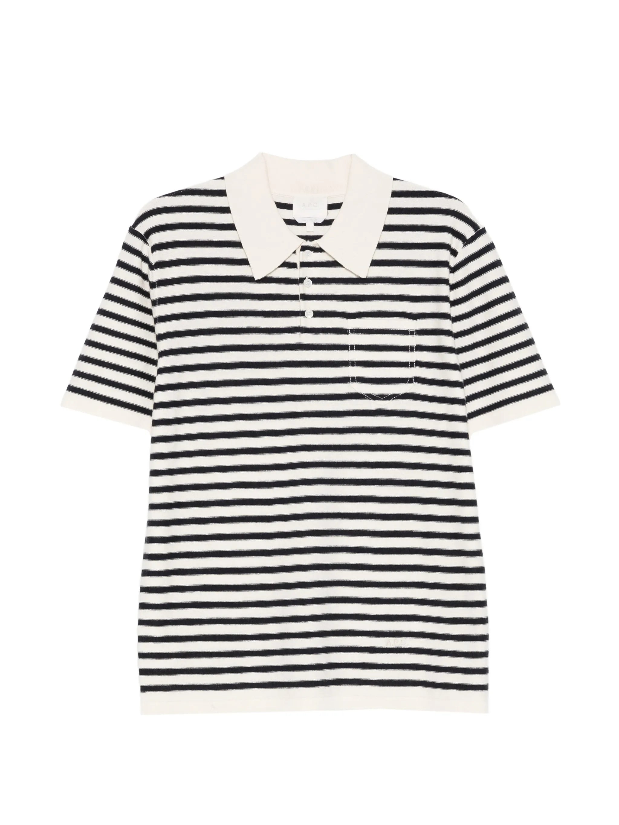 A.P.C. A.p.c. Striped Pocket Polo Shirt