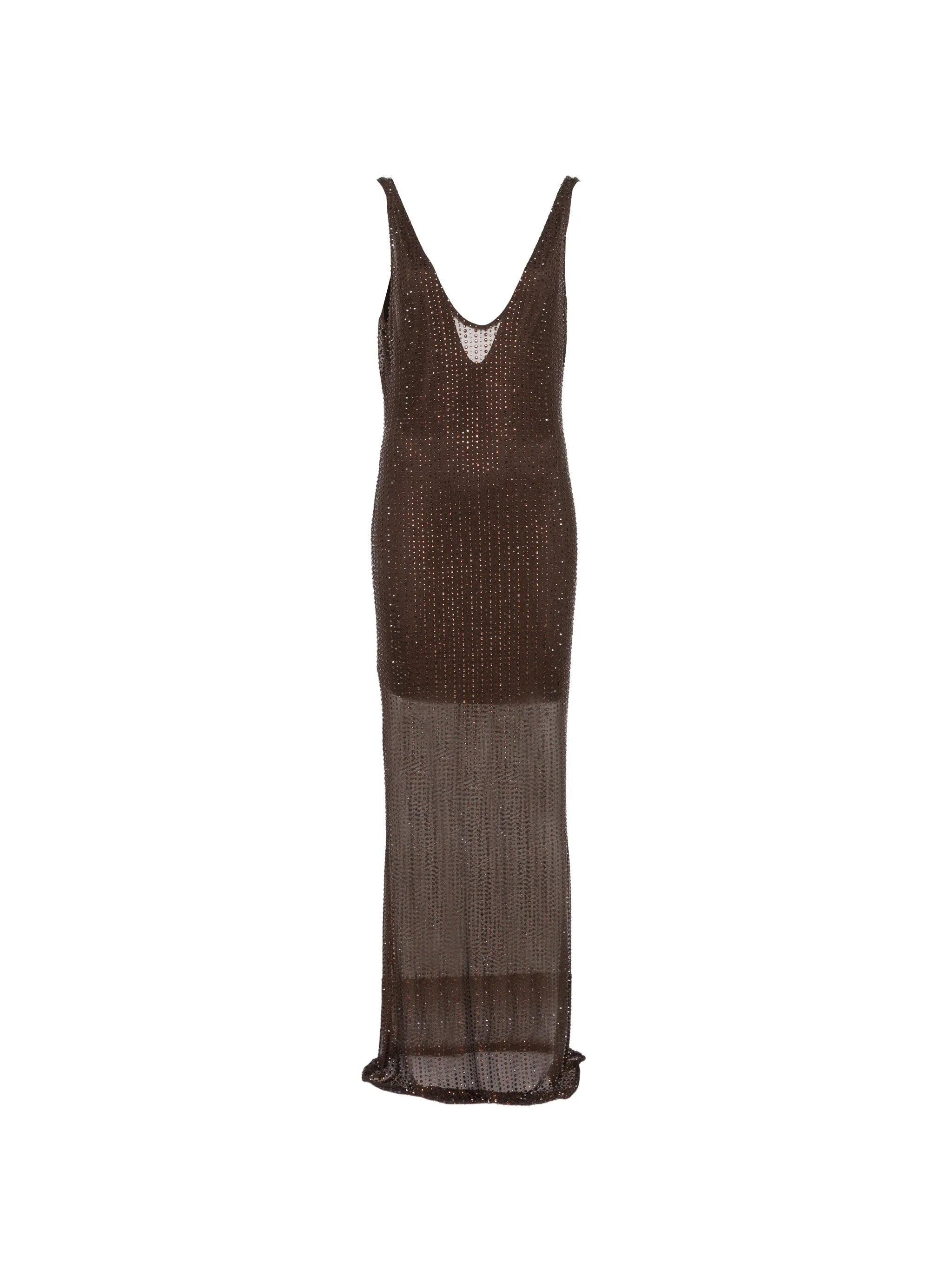 Venuja Venuja Sequin-embellished Scoop-neck Maxi Dress