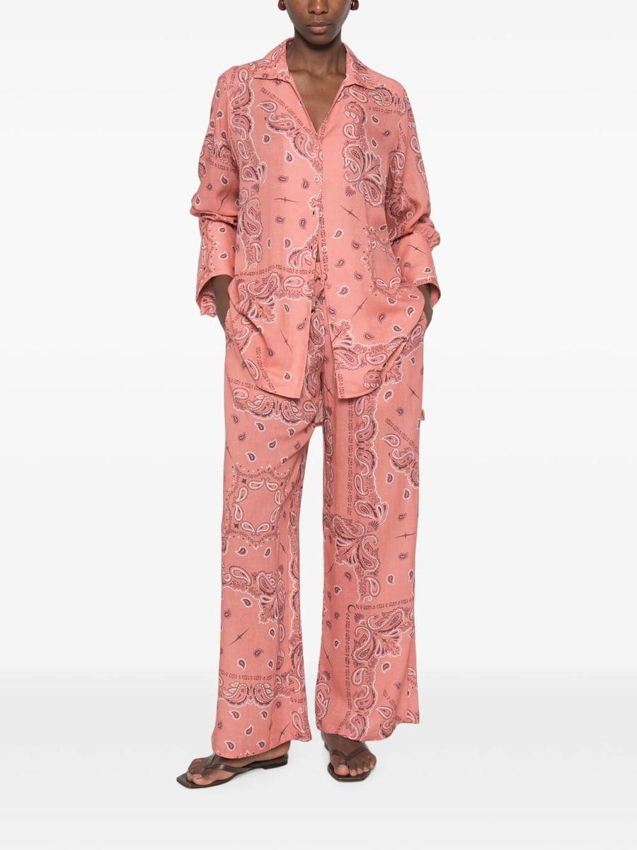 Venuja Venuja Paisley-print Drawstring Trousers, view 2