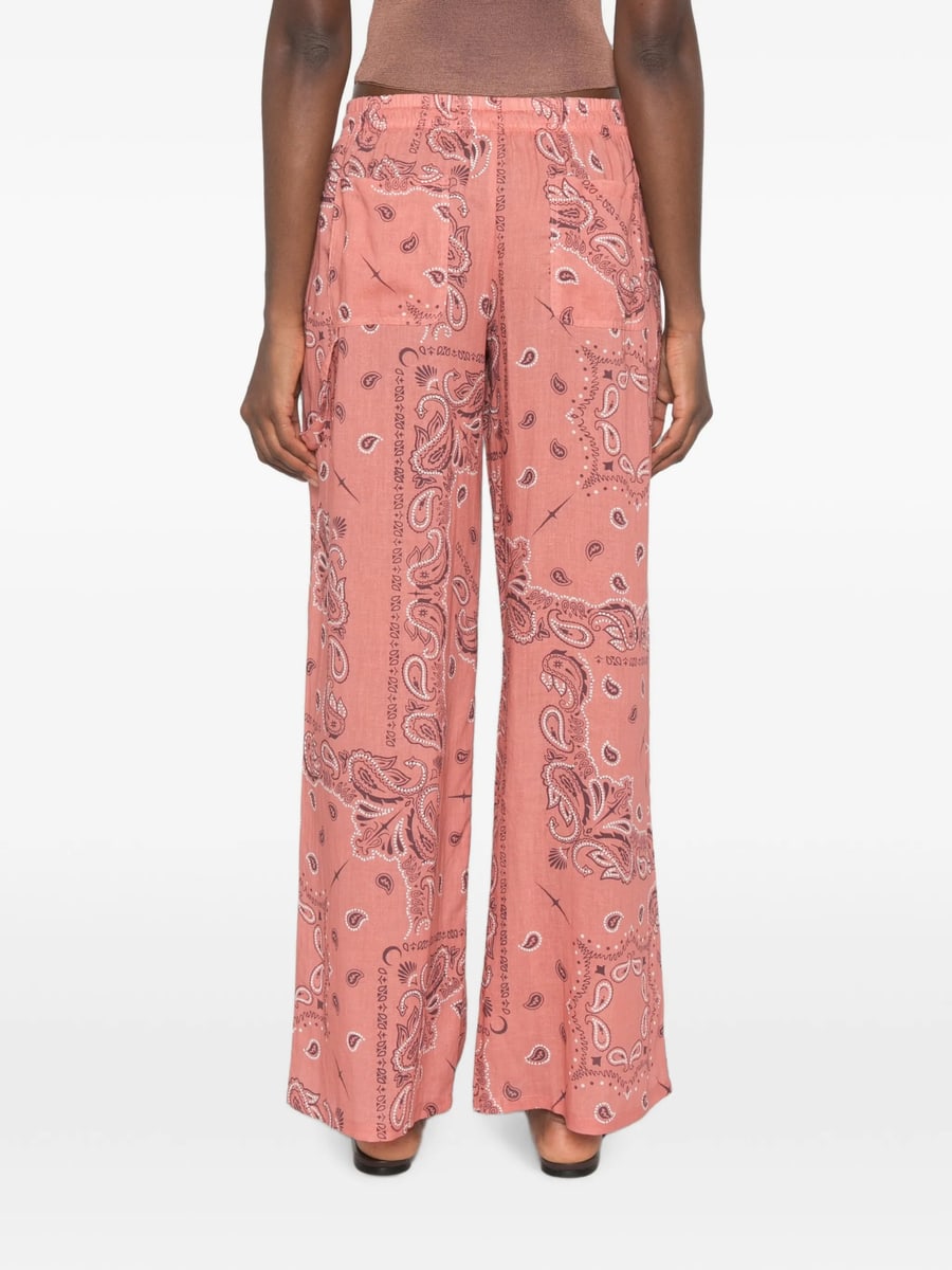 Venuja Venuja Paisley-print Drawstring Trousers, view 3