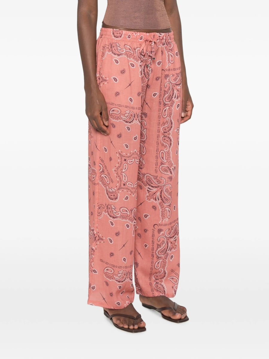 Venuja Venuja Paisley-print Drawstring Trousers, view 4