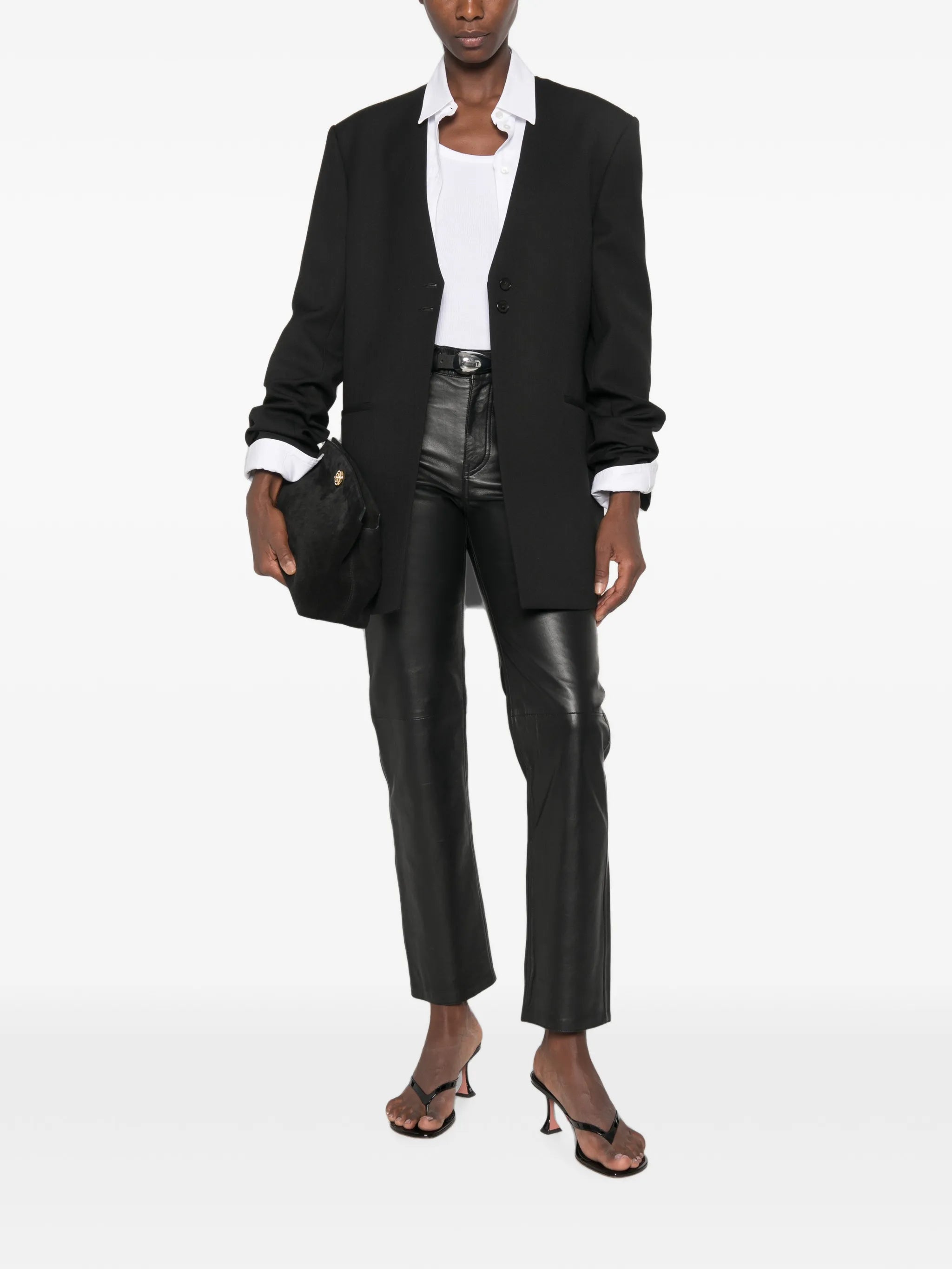 Blazé Milano Blazé Milano Leather Trousers, view 2