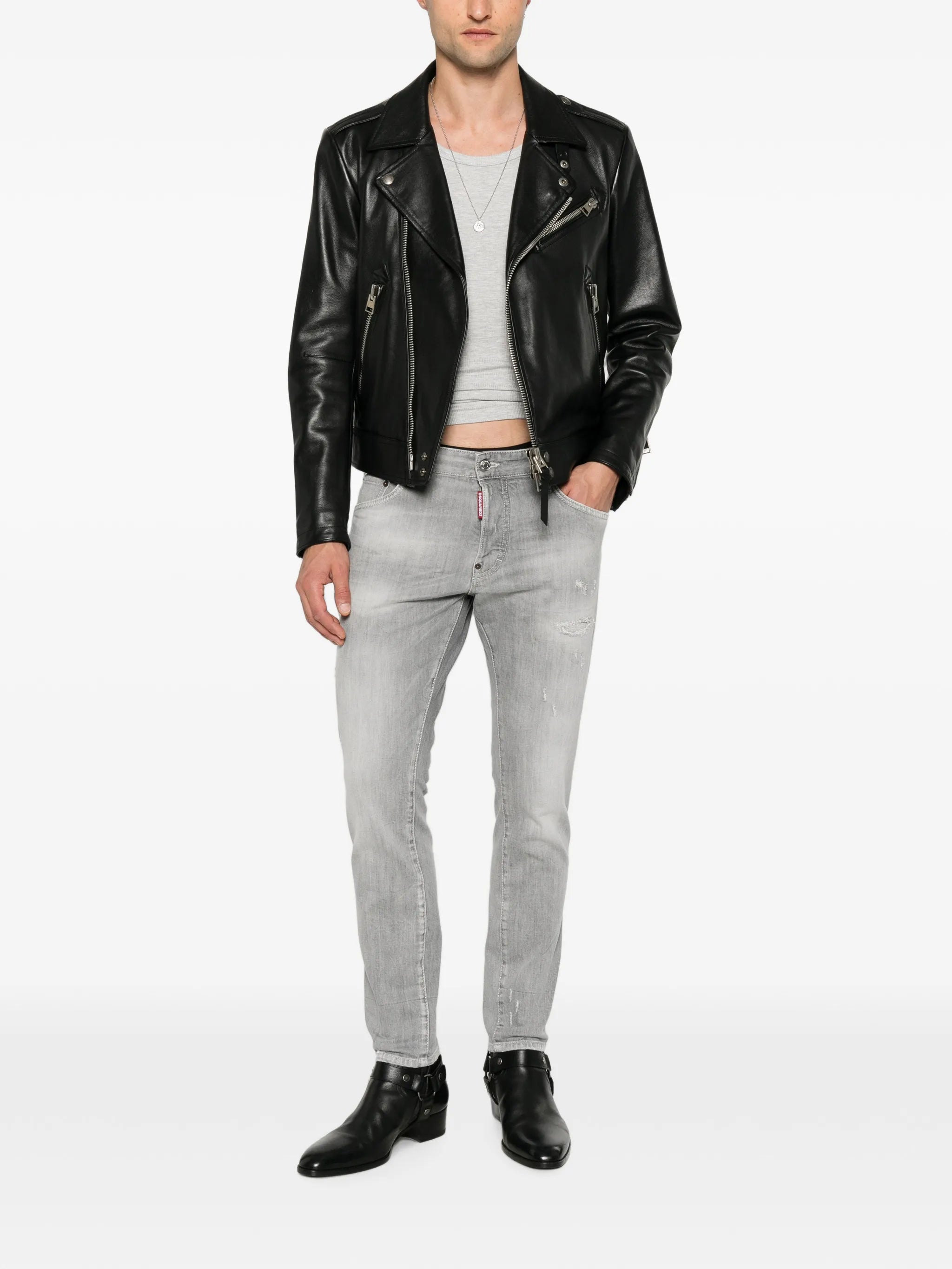 Dsquared2 Dsquared2 Skater Distressed Logo-tag Denim Jeans, view 2