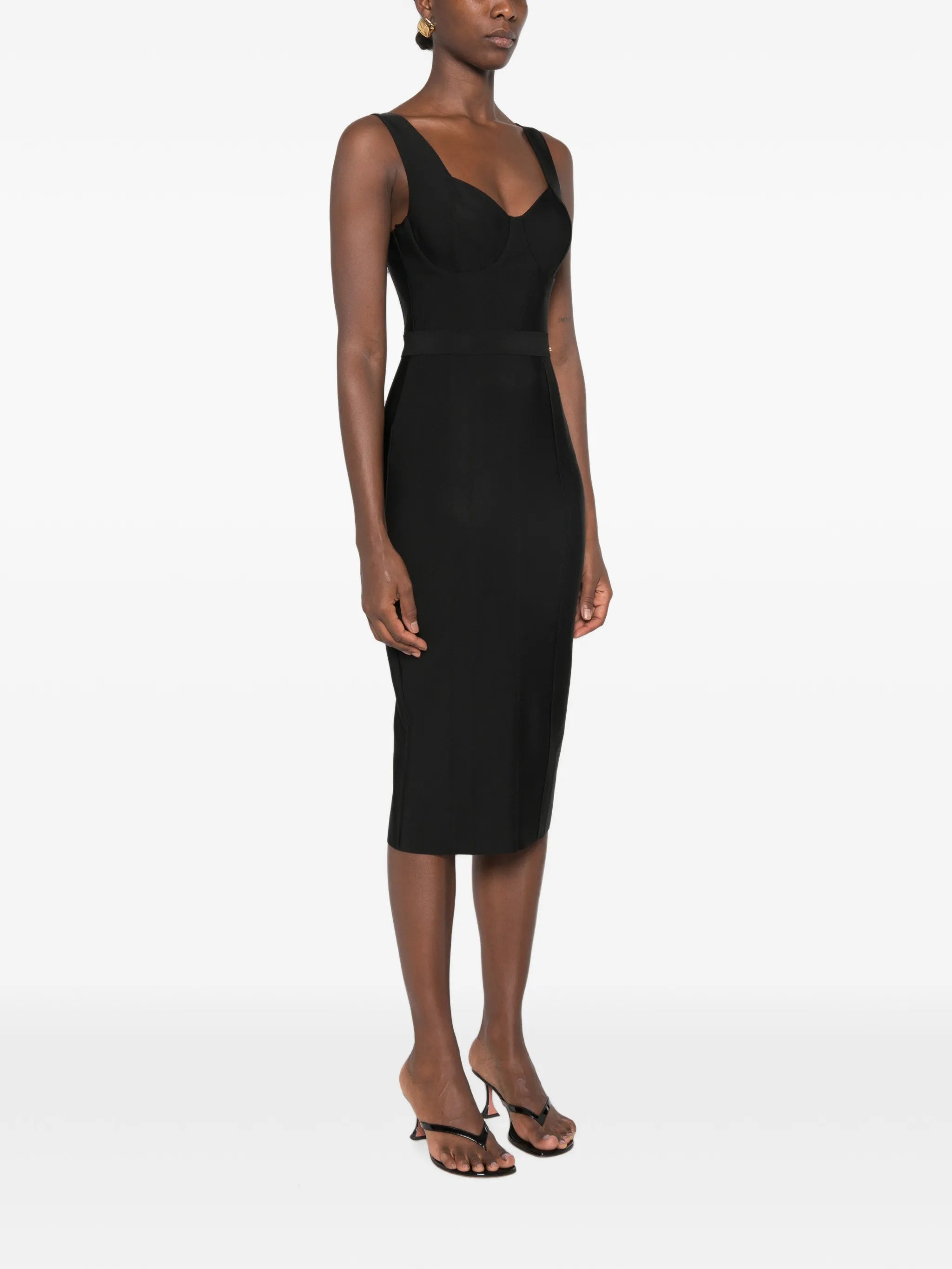Elisabetta Franchi Elisabetta Franchi Sweetheart-neck Midi Dress, view 2