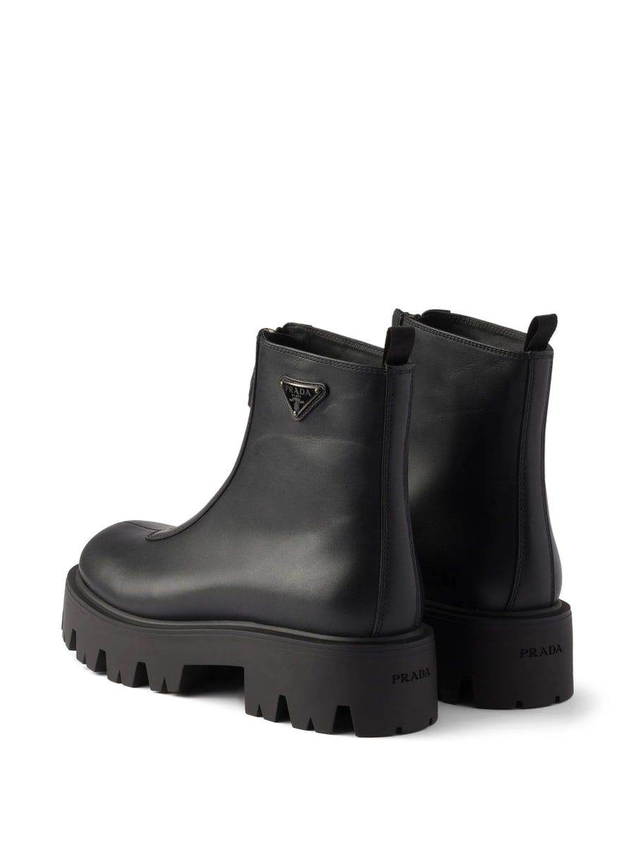 Prada Prada Zipper Leather Boots, view 2