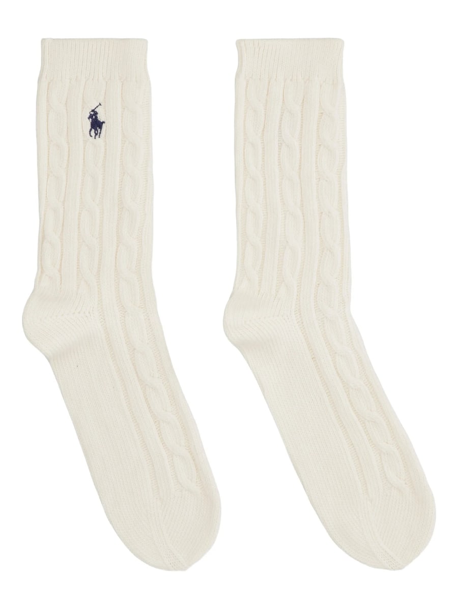 Ralph Lauren Ralph Lauren Cable-knit Cotton Socks, view 2