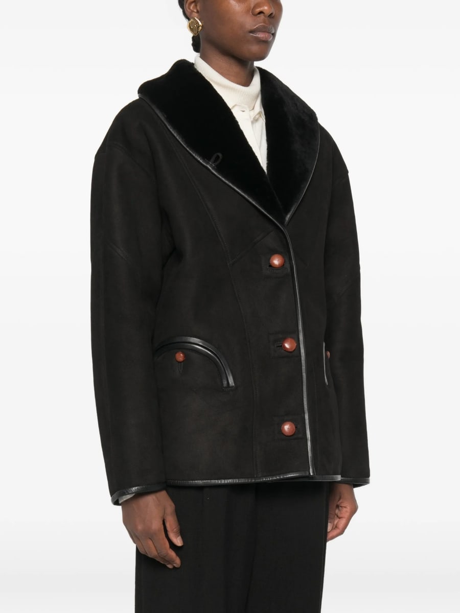 Blazé Milano Blazé Milano Smiley Shearling-collar Jacket, view 3