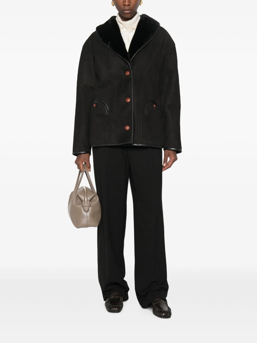 Blazé Milano Blazé Milano Smiley Shearling-collar Jacket, view 5