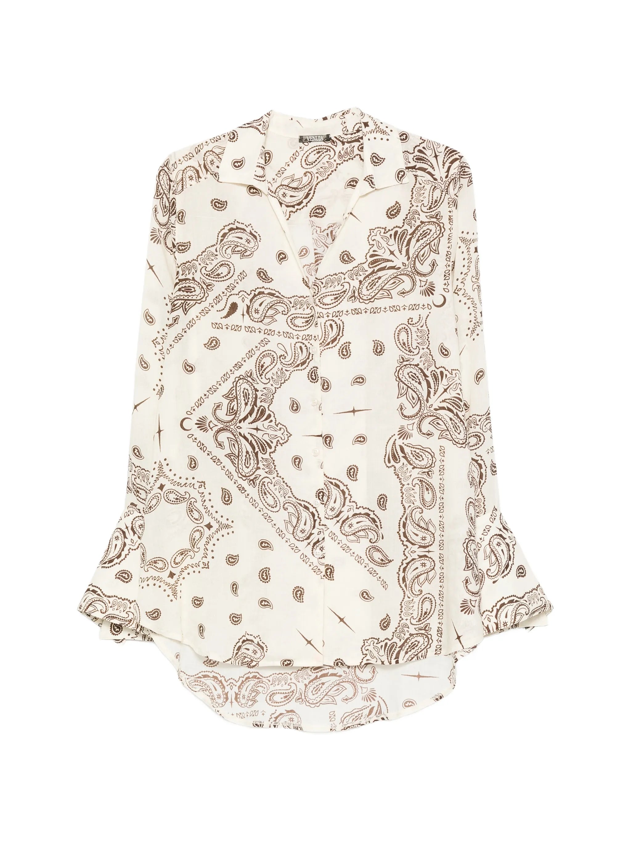 Venuja Venuja Paisley-print Button-up Shirt Cover-up