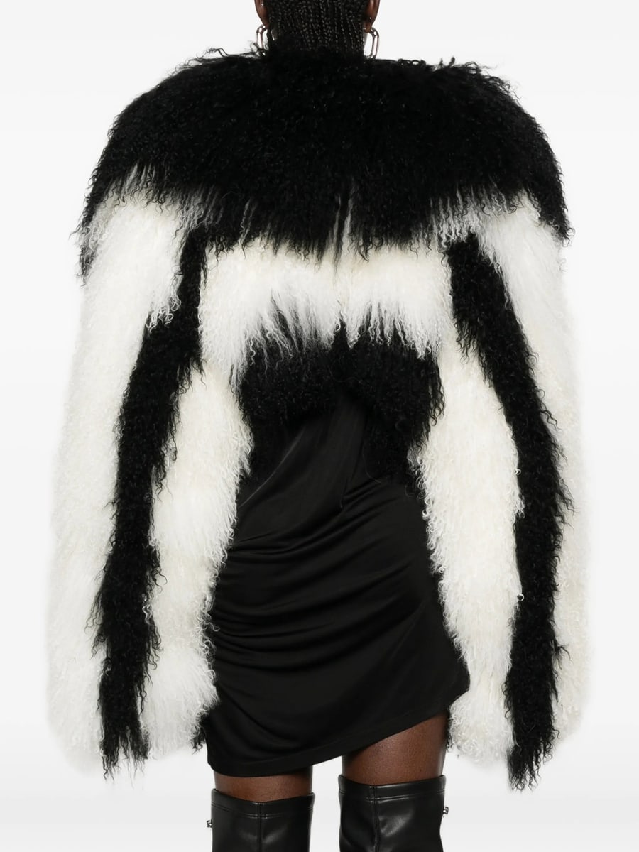 The Attico The Attico Patterned Shearling Jacket, view 2