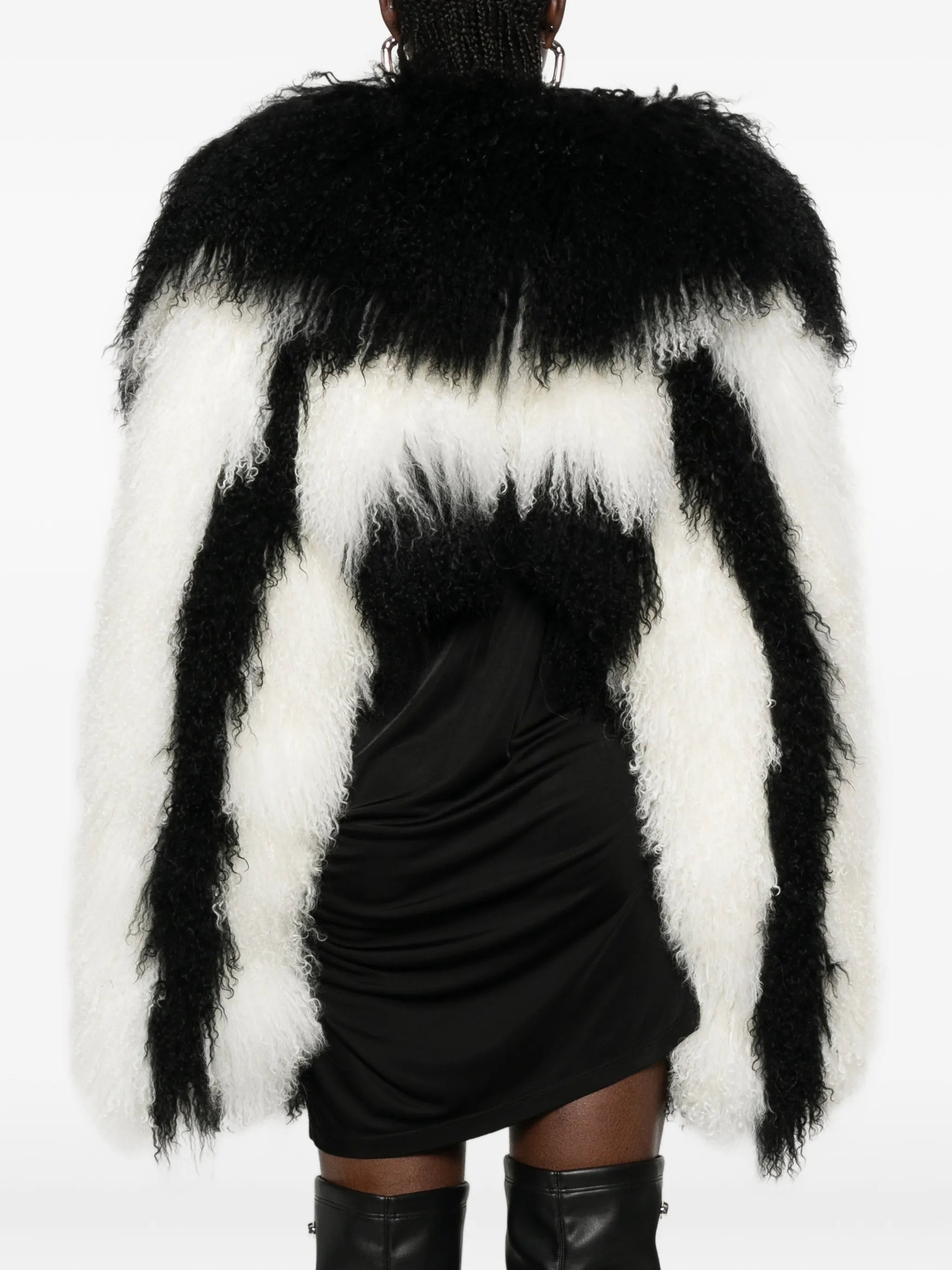 The Attico The Attico Patterned Shearling Jacket, view 2