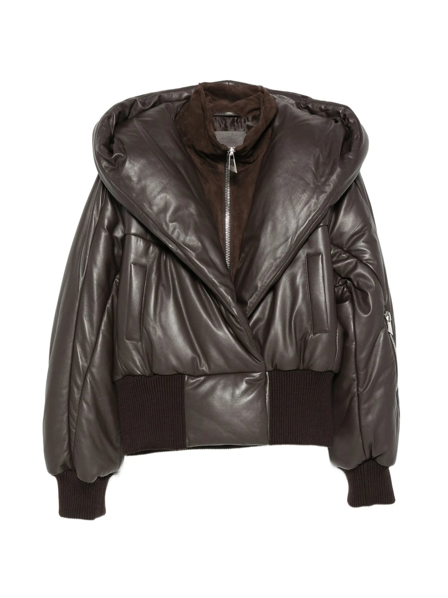 The Attico The Attico Quilted Hooded Jacket