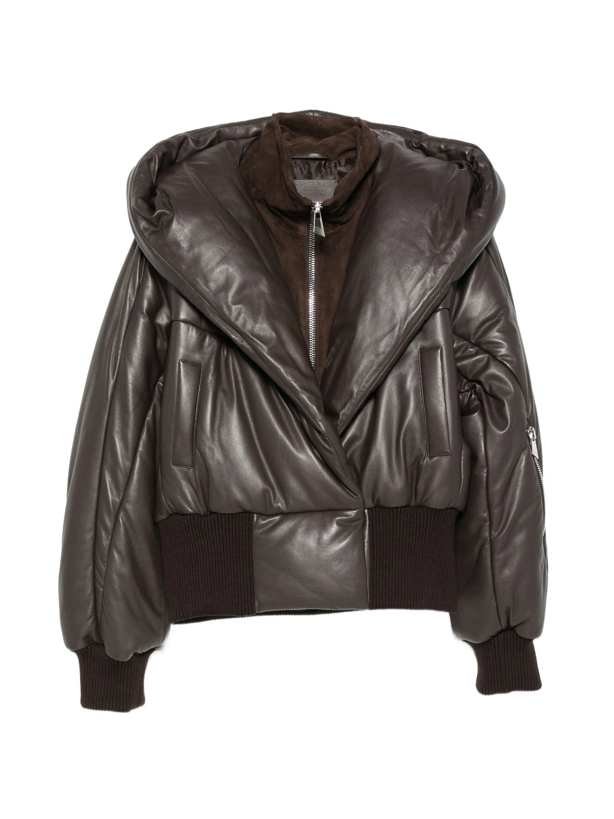 The Attico The Attico Quilted Hooded Jacket