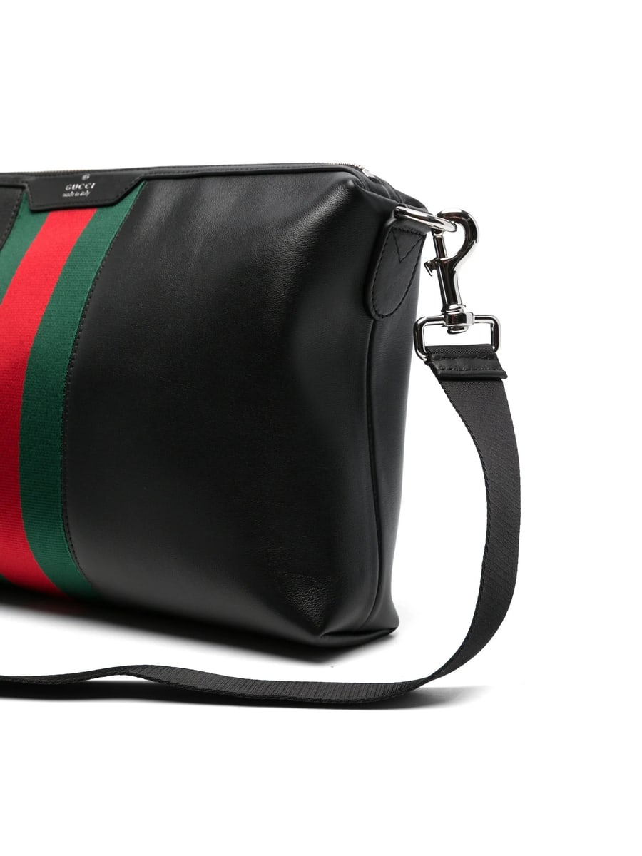 Gucci Gucci Leather Messenger Bag, view 5