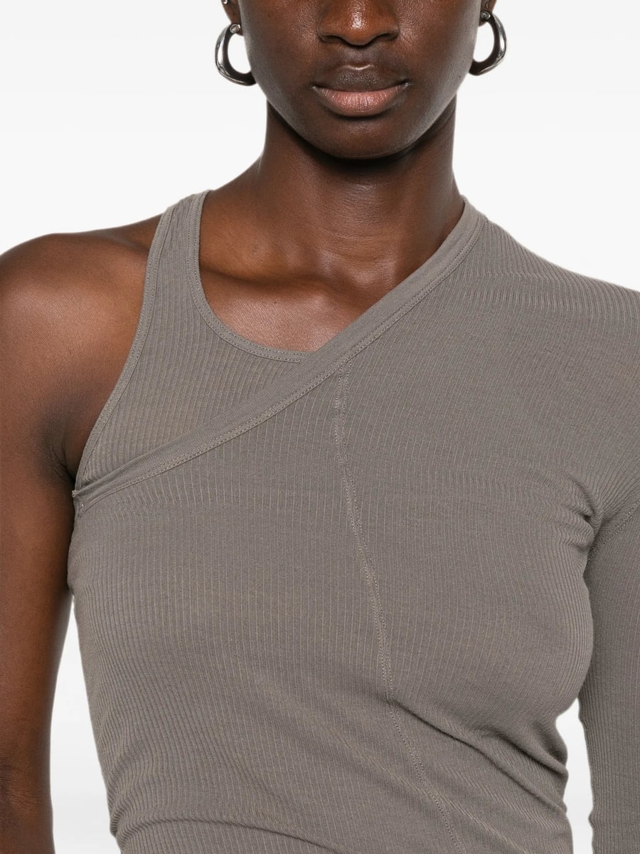 Rick Owens Rick Owens Banana Asymmetric Ribbed Top, view 2
