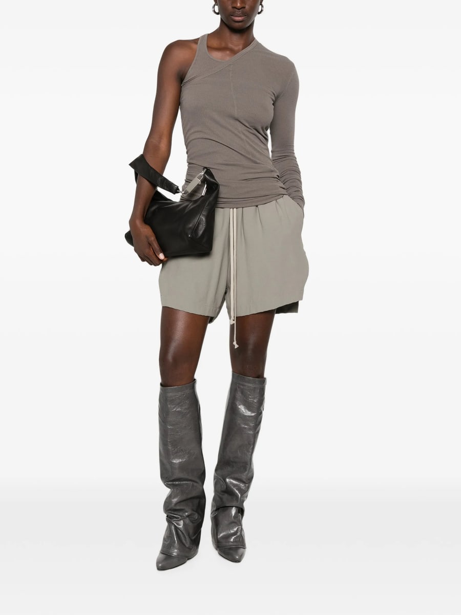 Rick Owens Rick Owens Banana Asymmetric Ribbed Top, view 5