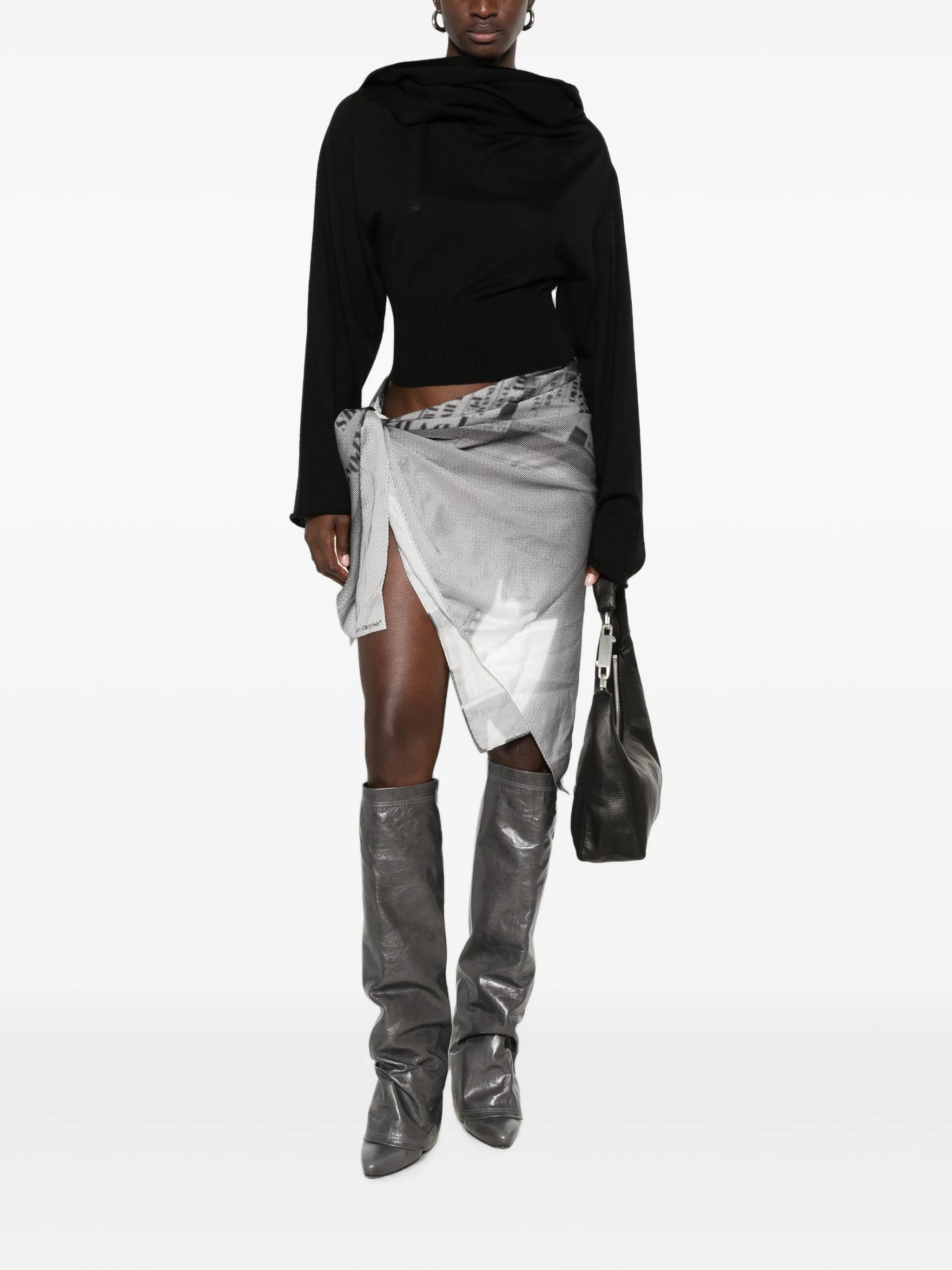 Rick Owens Rick Owens Asymmetric Draped Sweater, view 2