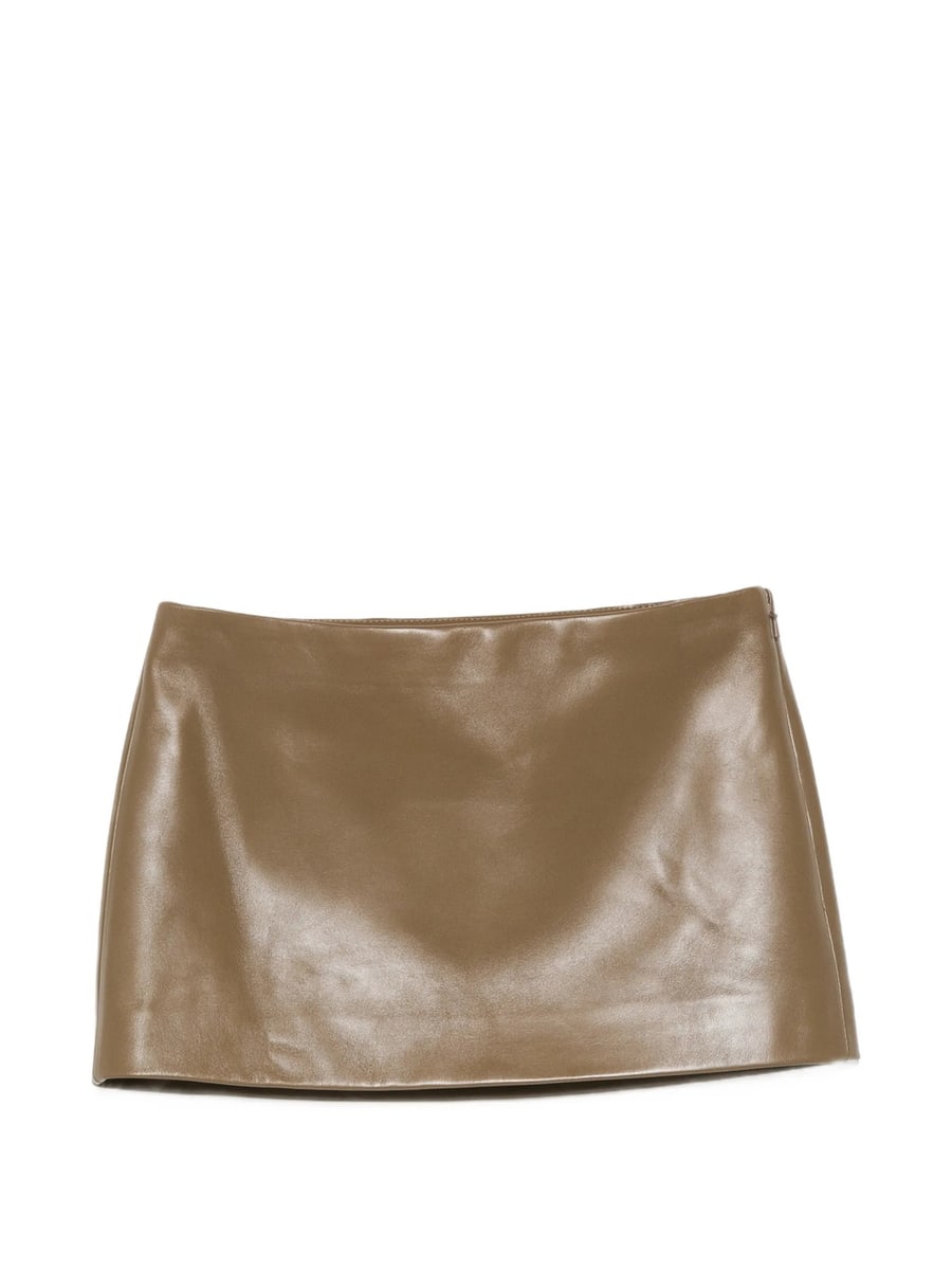 Khaite Khaite Leather Mini Skirt