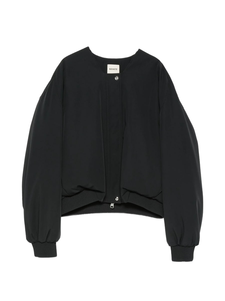 Khaite Khaite Ribbed-trim Collarless Jacket