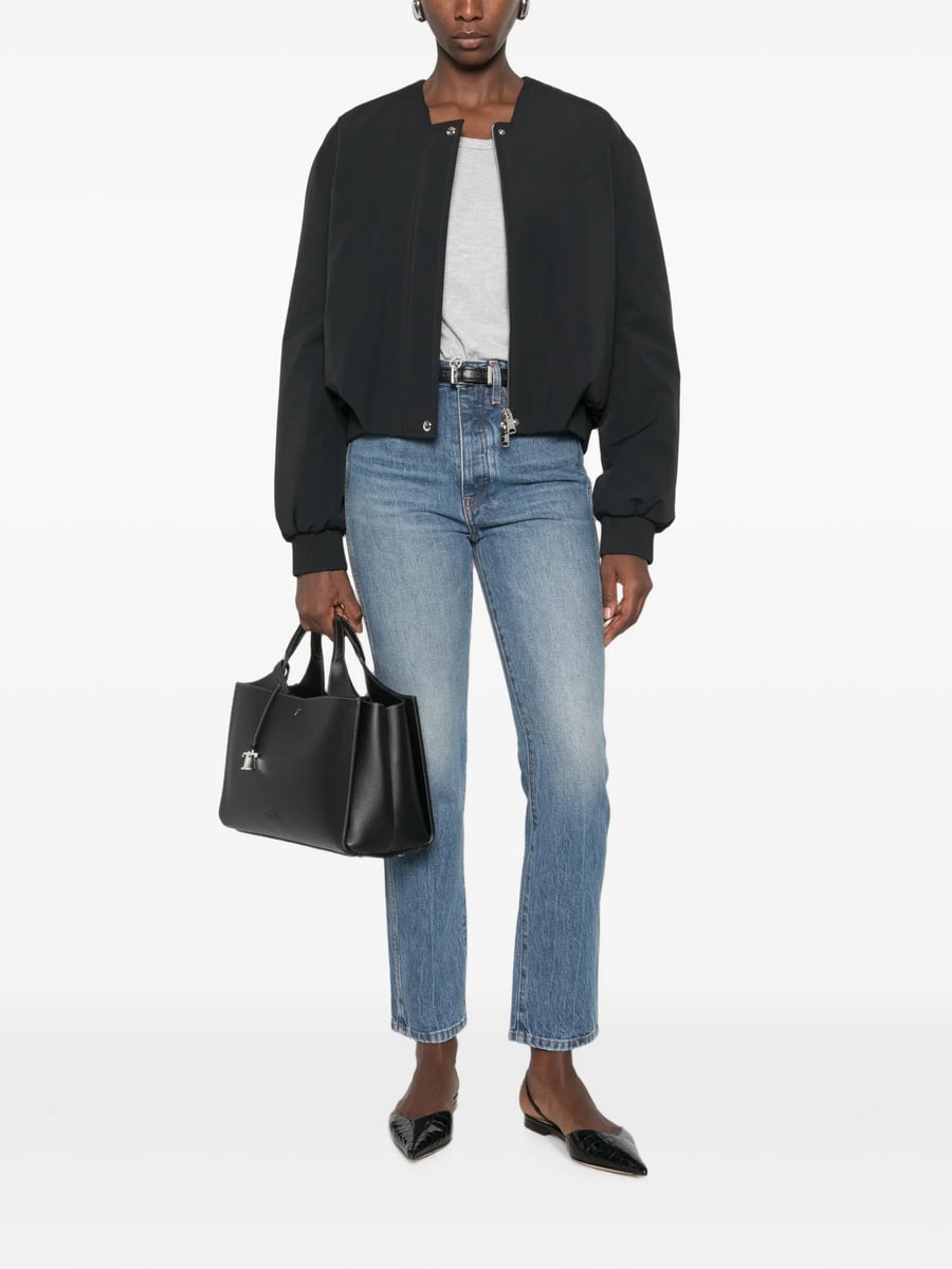 Khaite Khaite Ribbed-trim Collarless Jacket, view 3